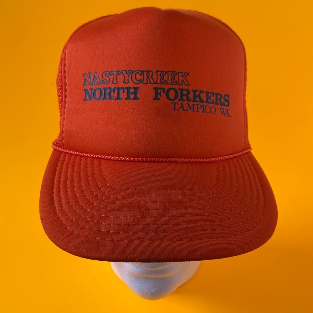 Vintage Nasty Creek Racing adjustable trucker snapback hat.